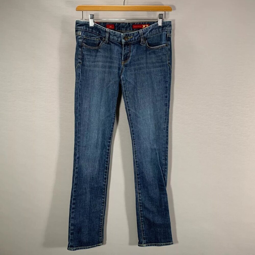 Express X2 Jeans Women 6L Skinny Medium Wash Cotton Stretch Embroidered Pockets